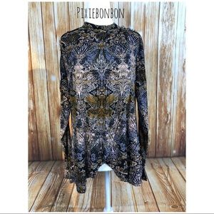 Free People Multi Color Tunic Blouse